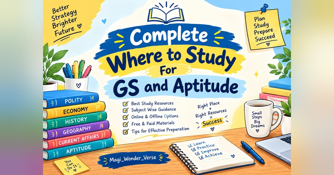 Where to study for GS and Aptitude