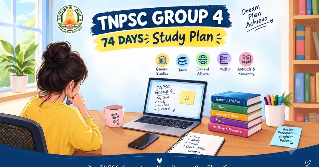 74 days study plan for Tnpsc Group 4