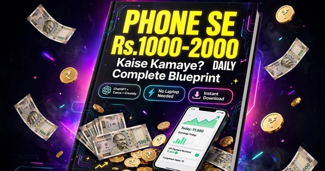 ChatGPT + Canva Ebook - Earn  From Phone [No Laptop]