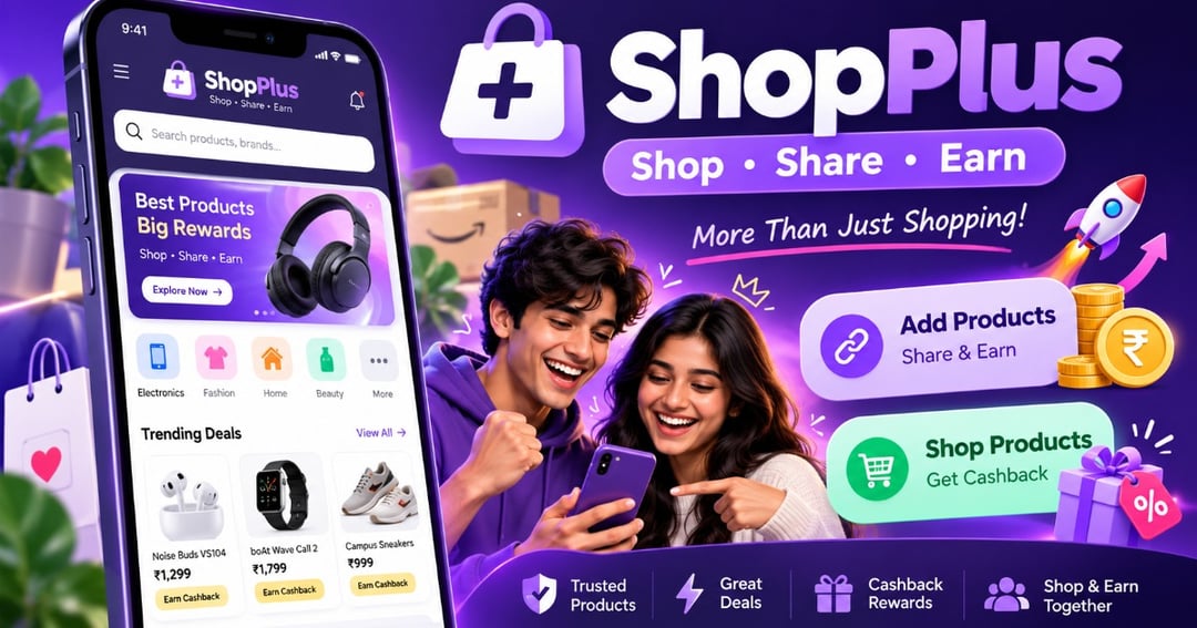 ShopPlus — Shop, Share & Earn | Your Smart Shopping & Rewards App