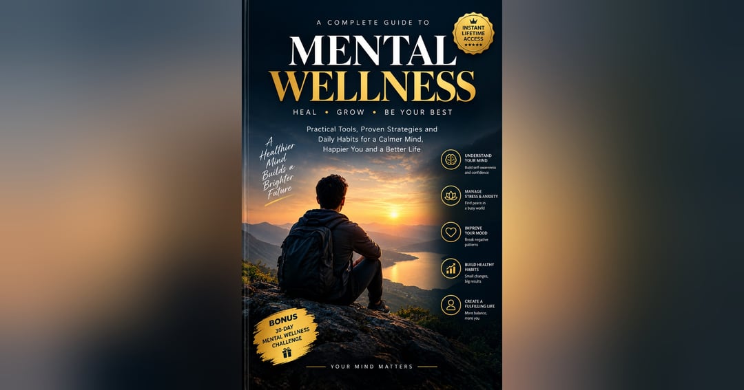 A Complete Guide to Mental Wellness: Practical Tools and Daily Habits for a Calmer Mind (+ Bonus 30-Day Challenge)