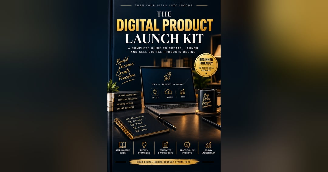 The Digital Product Launch Kit: A Beginner's Guide to Create, Launch & Sell Digital Products Online