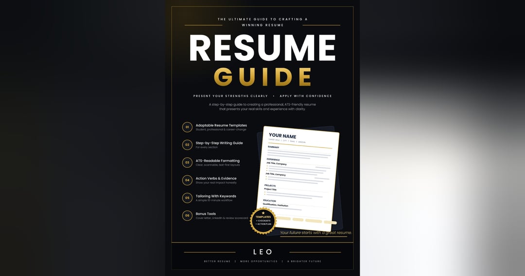 The Ultimate Resume Guide: Write a Professional, ATS-Friendly Resume (Templates, Examples & 7-Day Plan)