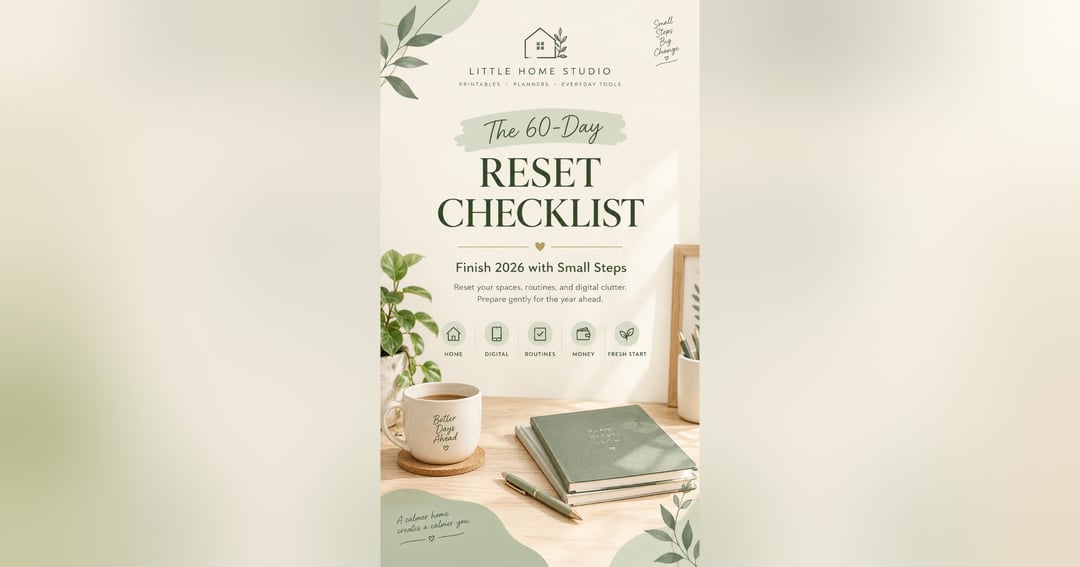 60-Day Reset Checklist | Home Organisation & Daily Life Planner, image 2