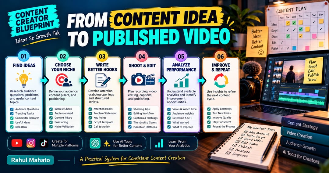 Content Creator Blueprint: Ideas Se Growth Tak | 30-Day Practical Guide (Hinglish), image 4