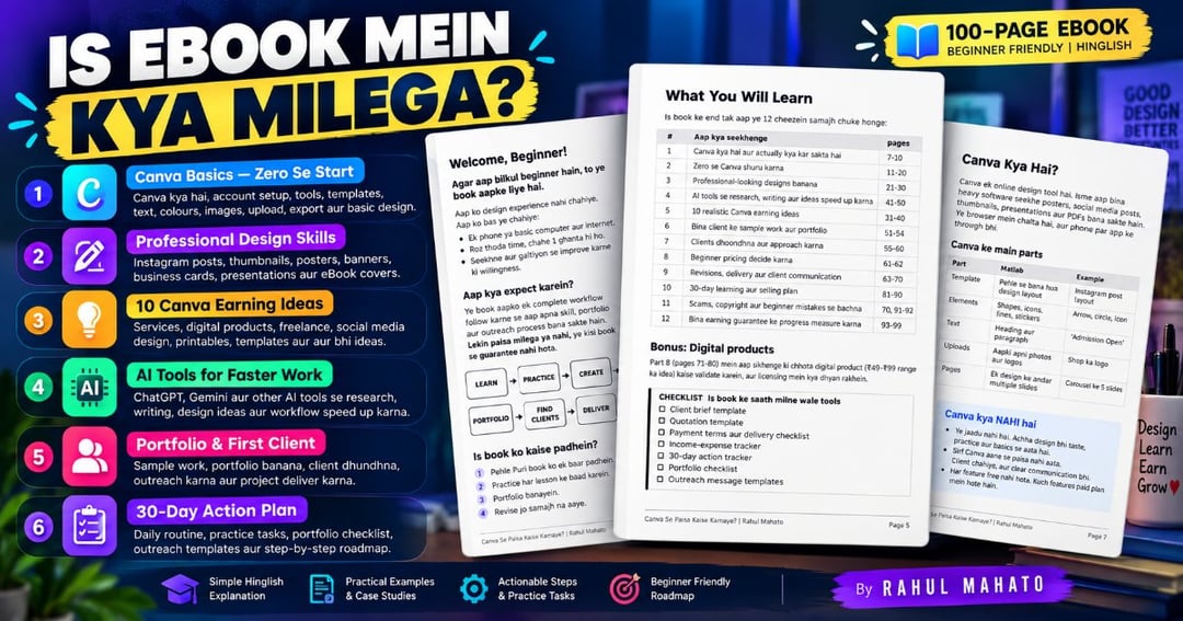 Canva Se Paisa Kaise Kamaye? — Zero Se First Client Tak | Beginner Guide, image 2