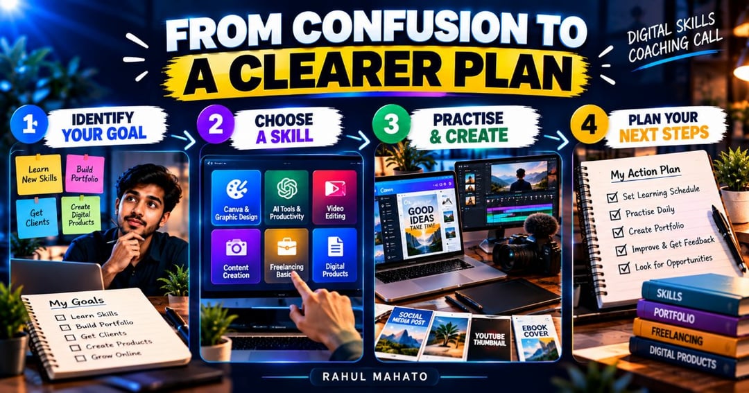 1:1 Digital Skills Guidance Call for Beginners | Canva, AI Tools & eBook Creation  Aur Self   Improvement, image 4