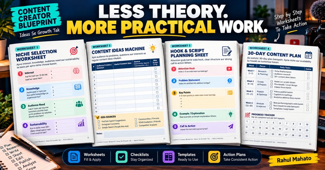 Content Creator Blueprint: Ideas Se Growth Tak | 30-Day Practical Guide (Hinglish), image 3