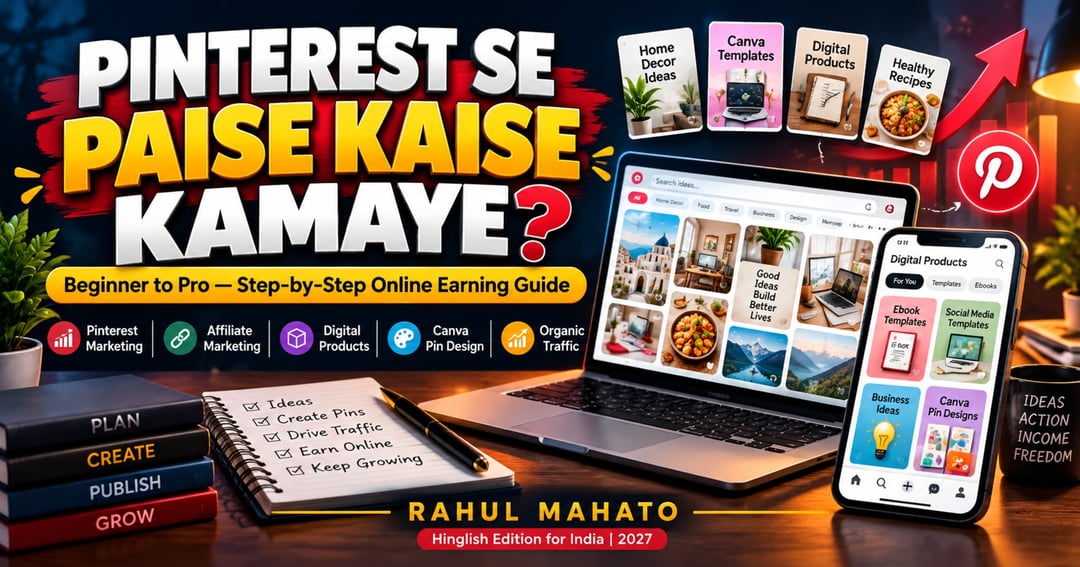 Pinterest Se Paise Kaise Kamaye? | Beginner to Pro — Online Earning Guide (2027)