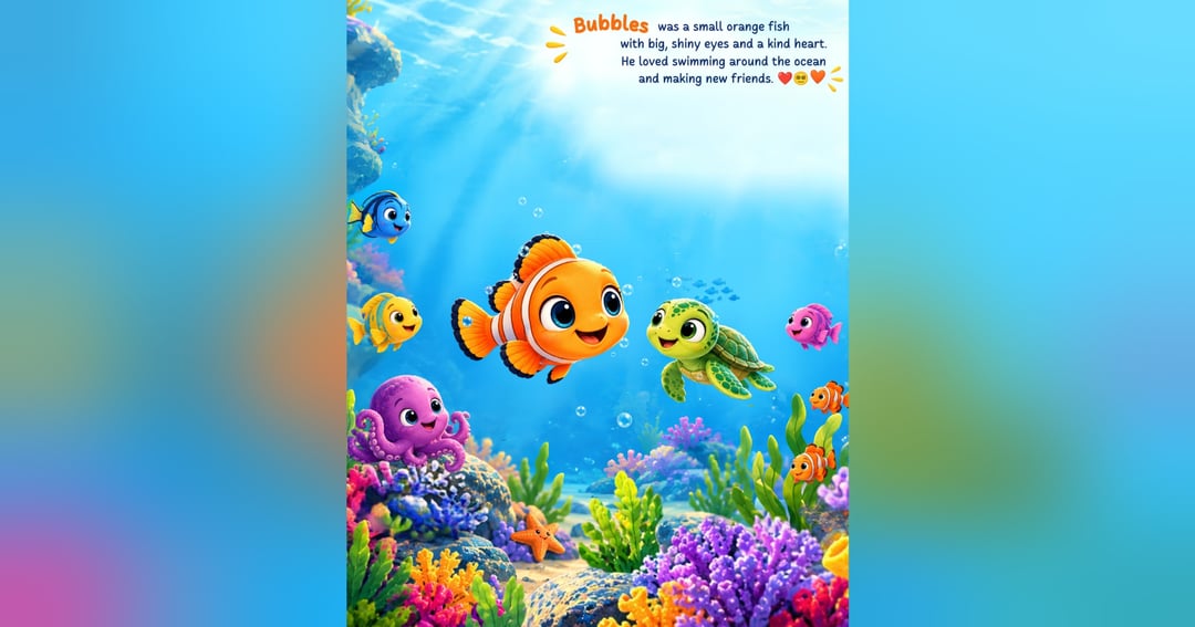 Bubbles the little fish and the power of kindness, image 4