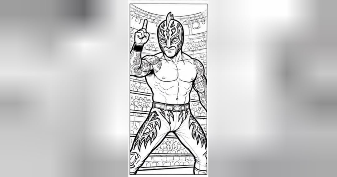 Ultimate Pro Wrestling Colouring Book – 50 Pages, image 3