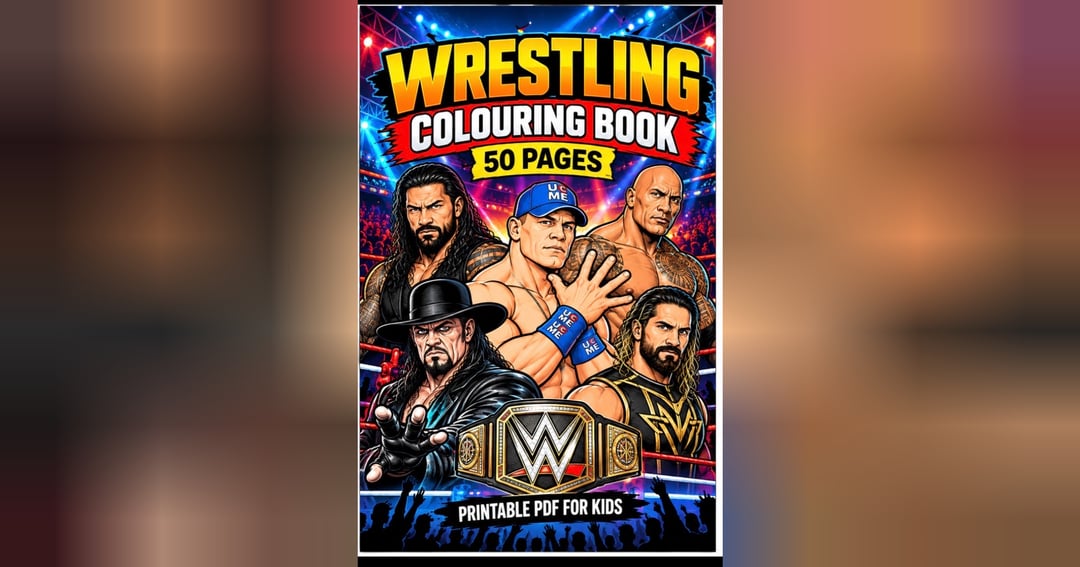Ultimate Pro Wrestling Colouring Book – 50 Pages