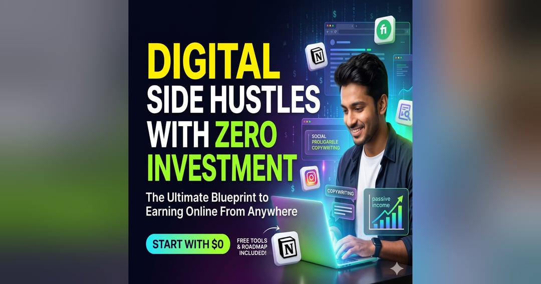 Start earning online from anywhere with zero upfront investment. This step-by-step blueprint covers high-ticket freelance services, passive digital products, and free AI-assisted workflows to make your first dollar. Includes plug-and-play pitch templates