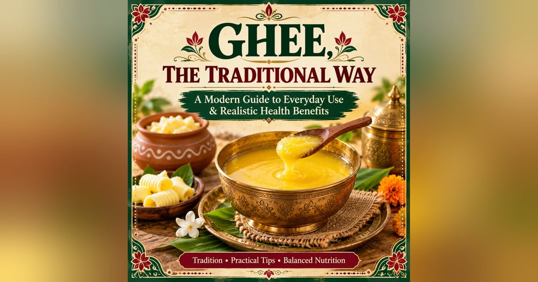 **Ghee: The Traditional Way β A Modern Guide to Health Benefits, Indian Recipes & Everyday Use**