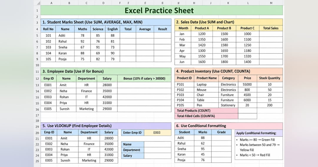 Basic to advance practice sheet, image 3
