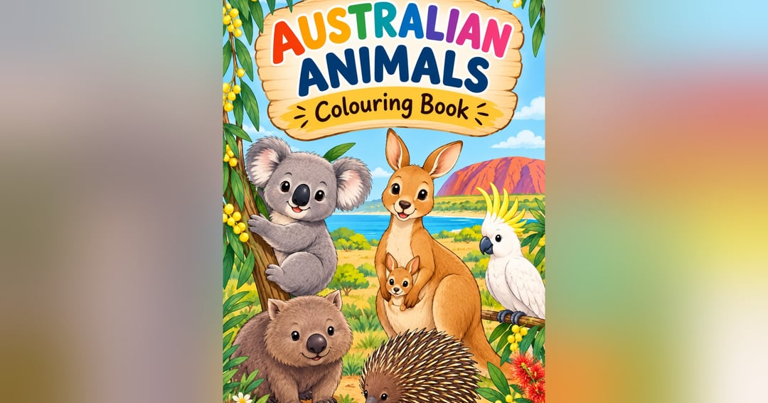 Australian Animals Colouring Book