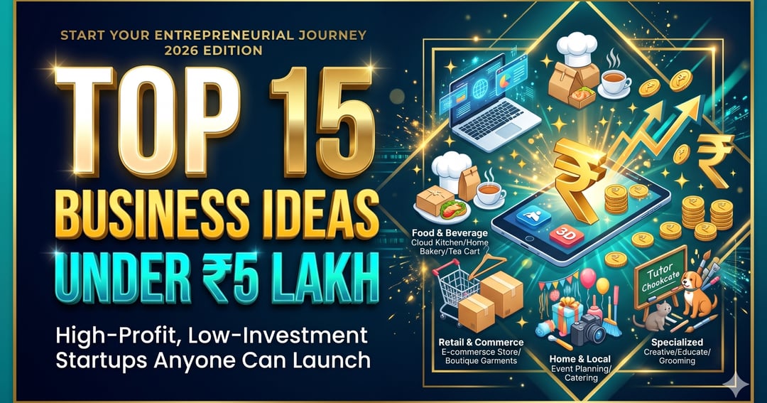 Top 15 Business Ideas Under 5Lkh
