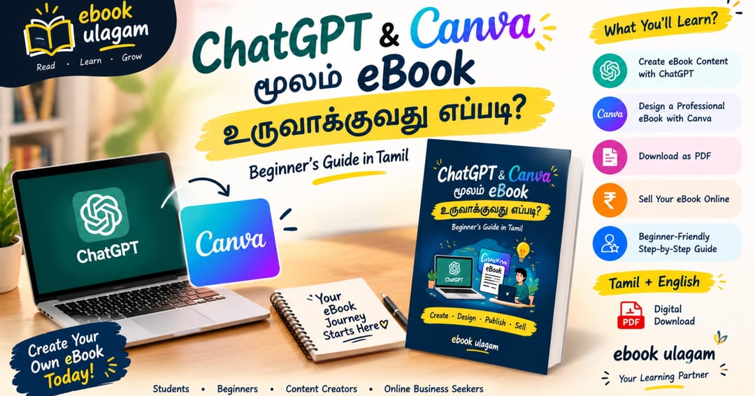 ChatGPT & Canva மூலம் eBook உருவாக்குவது எப்படி? | Beginner's Guide in Tamil