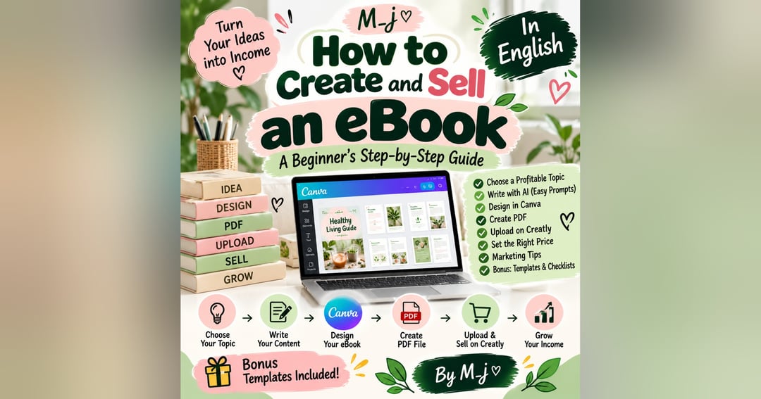 How to Create and Sell an eBook: Beginner’s Step-by-Step Guide + Bonus Templates (In English)