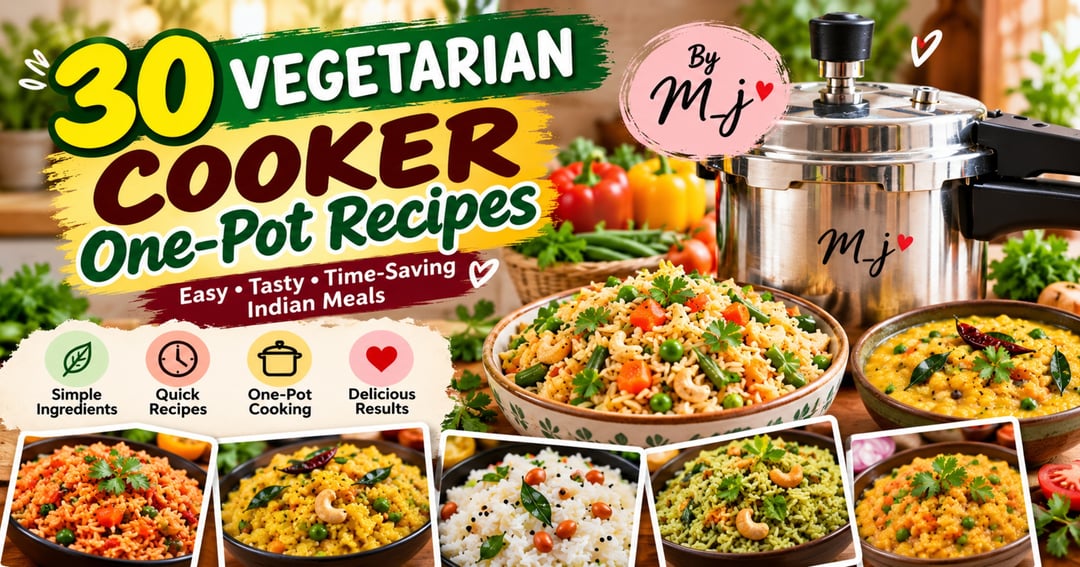30 Vegetarian Cooker One-Pot Recipes | Easy & Tasty Indian Meals | M_j