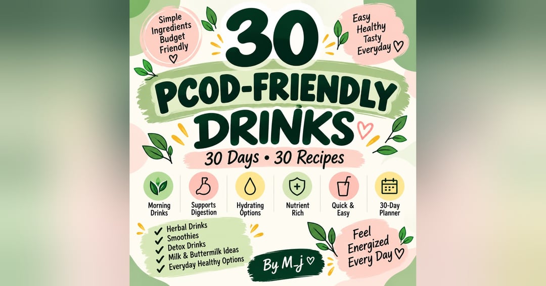 30 Days of PCOD-Friendly Drinks – 30 Easy Indian Drink Recipes | M_j PDF eBook
