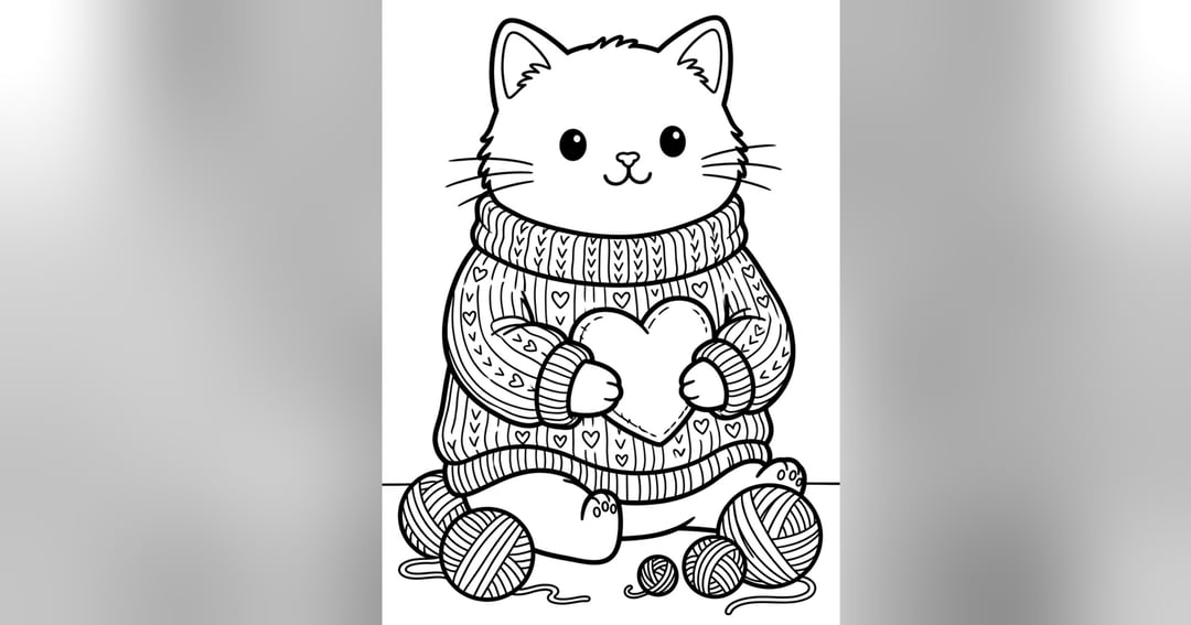 Cozy Cats Colouring Book, image 3
