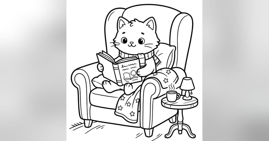 Cozy Cats Colouring Book, image 2