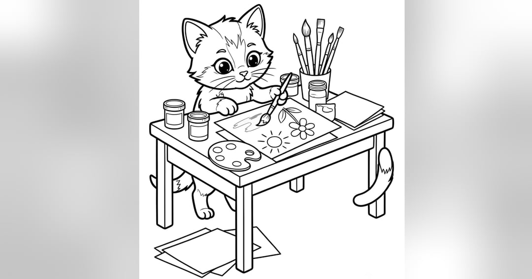 Cozy Cats Colouring Book, image 4