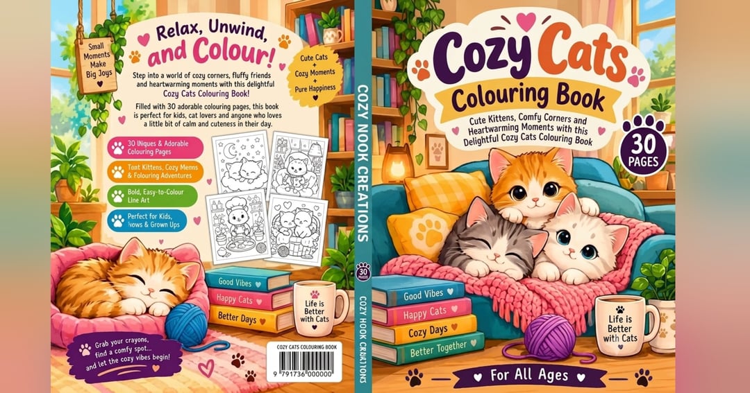 Cozy Cats Colouring Book