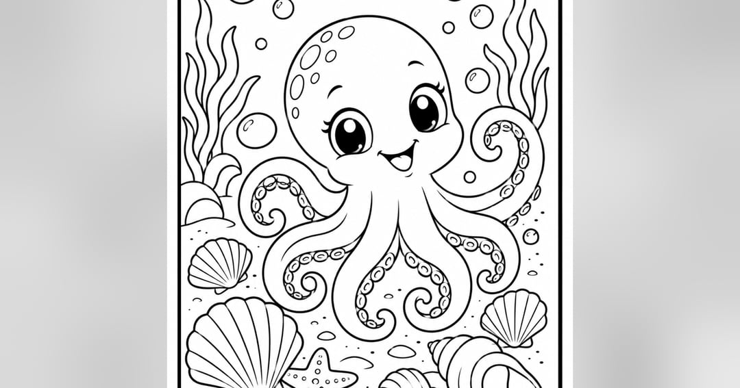 Cute Baby Animals Colouring Book for Kids | 30 Adorable Animal Coloring Pages | Printable PDF | Ages 3β8, image 4
