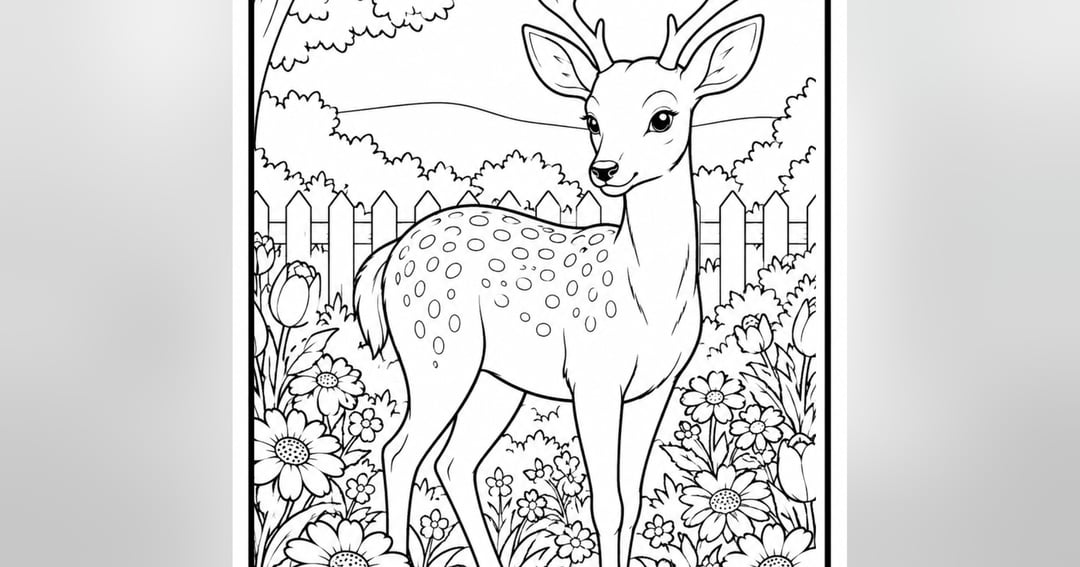 Cute Baby Animals Colouring Book for Kids | 30 Adorable Animal Coloring Pages | Printable PDF | Ages 3β8, image 5