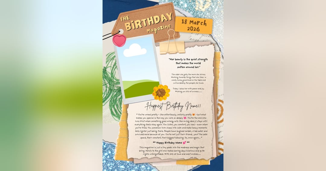 Custom Birthday Magazine Template | Editable Canva Printable Gift | 28 Pages, image 2