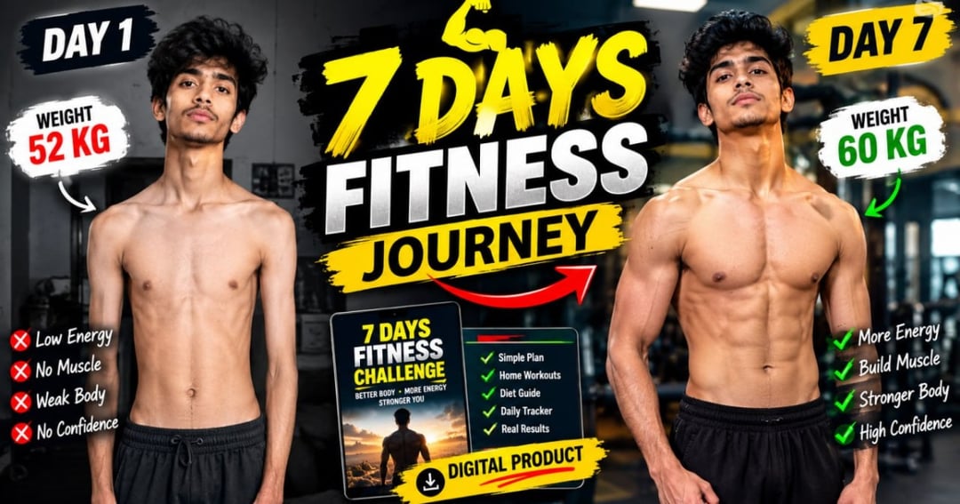 Weight Gain for Men – 7 Days | Simple  Gain Plan