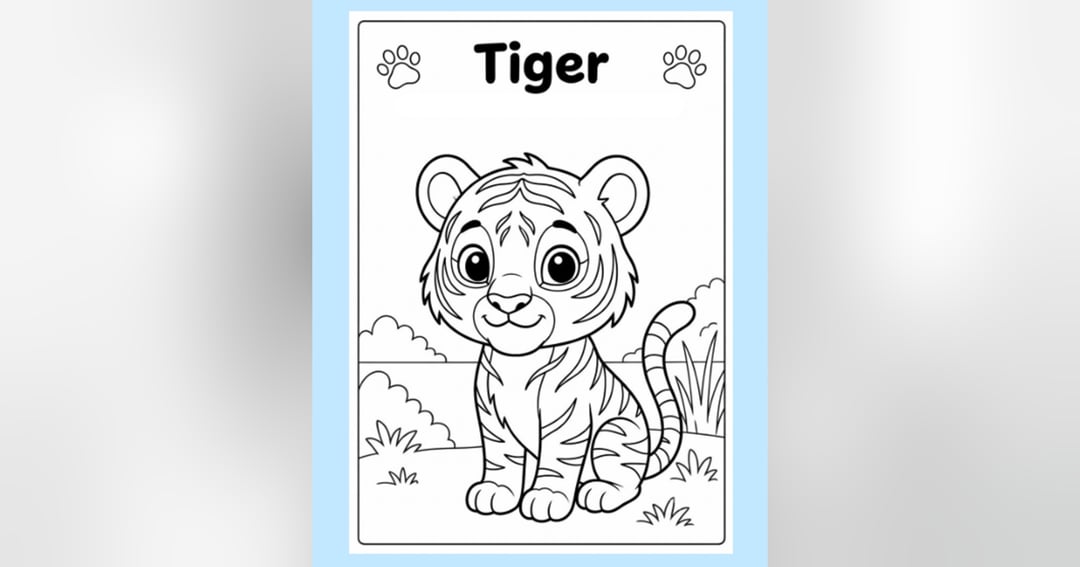 Animal Coloring Book for Kids – 20 Cute Animals 🎨🐯, image 4