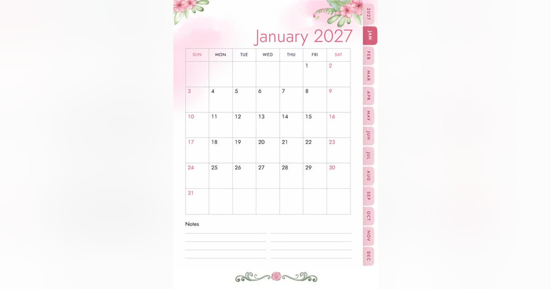 ✨ 2027 Printable Calendar PDF | 🗓️ Yearly Planner | 🎯 Minimalist Digital Calendar, image 2