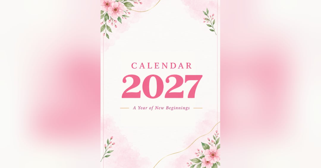 ✨ 2027 Printable Calendar PDF | 🗓️ Yearly Planner | 🎯 Minimalist Digital Calendar