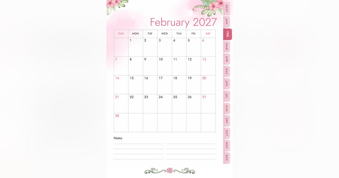 ✨ 2027 Printable Calendar PDF | 🗓️ Yearly Planner | 🎯 Minimalist Digital Calendar, image 3