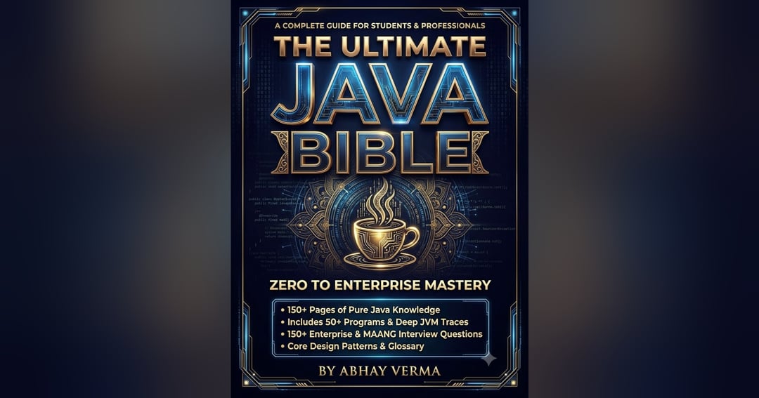 The Ultimate Java Bible: Zero to Enterprise Mastery( The Ultimate Java Bible: Crack MAANG & Master Core Java)