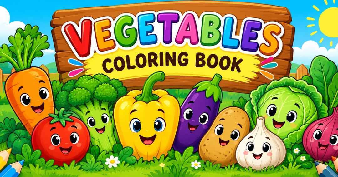 My Happy Veggie Garden: A Fun Coloring Book for Kids