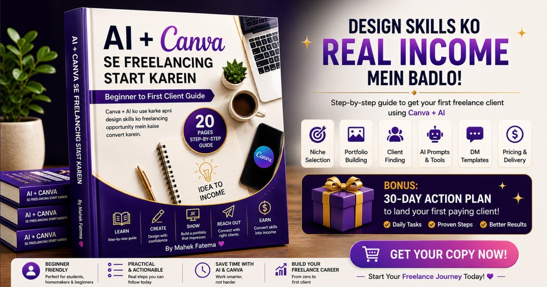 AI + Canva Se Freelancing Start Karein: Beginner to First Client Guide