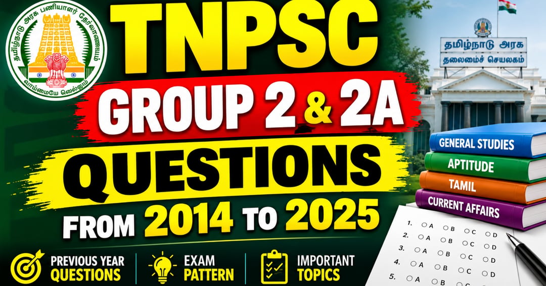 TNPSC GROUP II & IIA MASTER QUESTION BANK  2014-2025