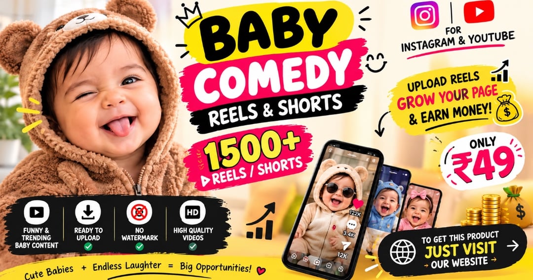 1500+ Baby Comedy Reels Bundle | Instagram & YouTube Shorts
