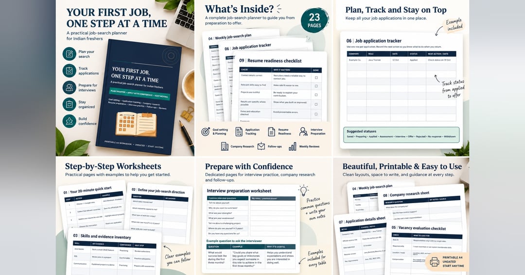 Job Search Planner for Indian Freshers | Your First Job, One Step at a Time, image 2