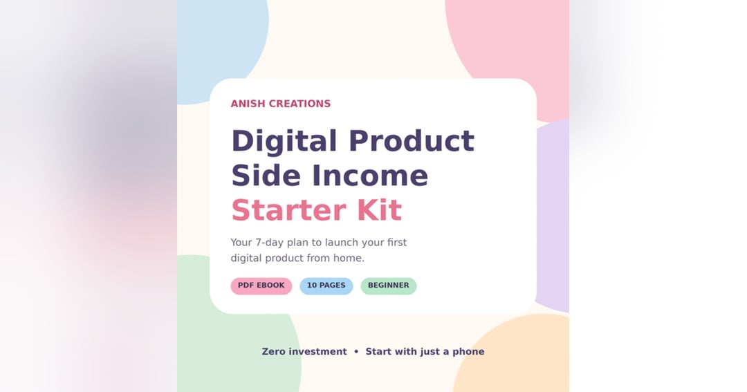 Digital Product Side Income Starter Kit (English Ebook)