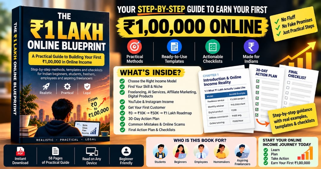 THE ₹1 LAKH ONLINE BLUEPRINT – Build Your First ₹1,00,000 Online