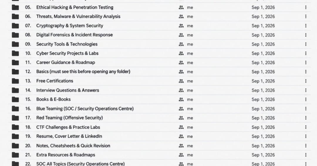 🔥 Complete Cybersecurity Course | Basic to Advanced 🛡️💻 | Video Lectures + Notes + Certification, image 3