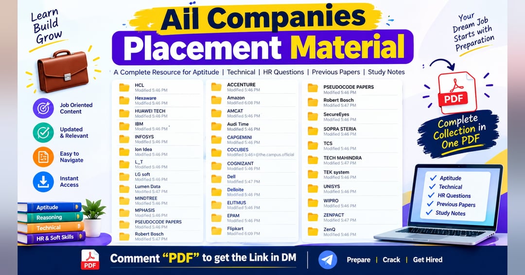 All Companies Placement Preparation Bundle 🧑‍🎓