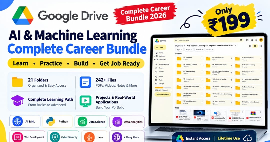 🚀 AI & MACHINE LEARNING COMPLETE CAREER BUNDLE 2026 🚀🔗