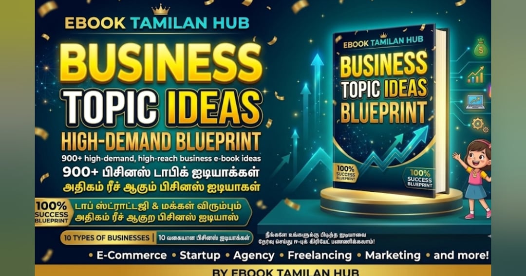 ⚡ 900+ Profitable E-Book Topics | 900+ அதிக லாபம் தரும் ஈ-புக் தலைப்புகள் 📈 🎯 Pick & Create 900+ Digital Products | உங்களுக்கு பிடித்த தலைப்பை தேர்வு செய்து ஈ-புக் தொடங்குங்கள்! 🚀📚