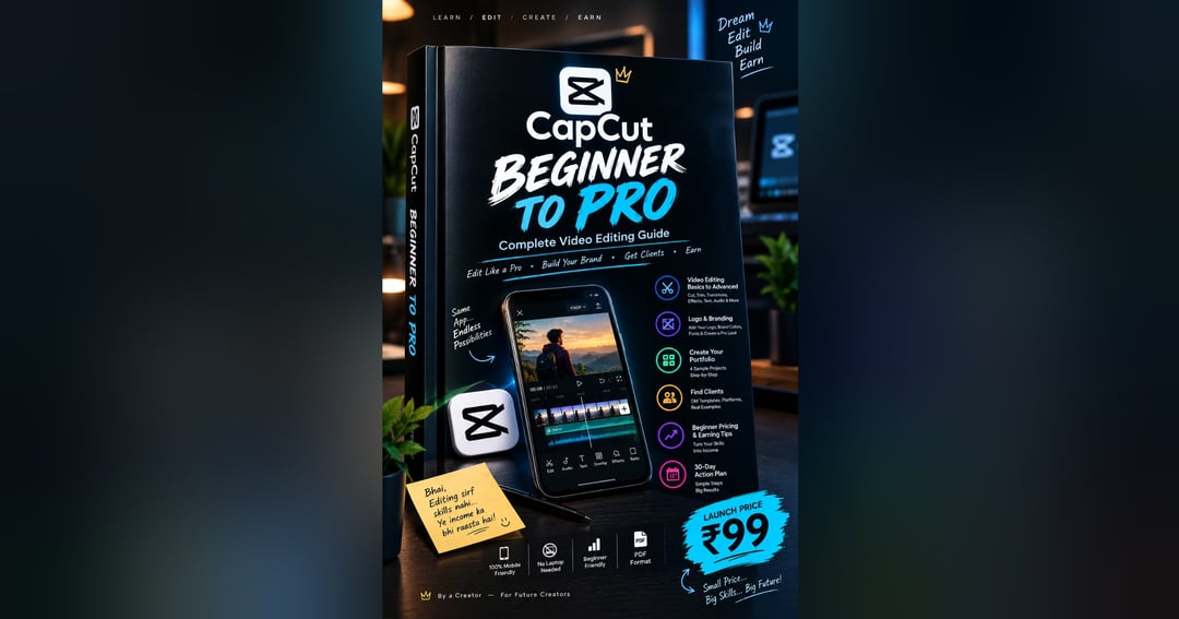 CapCut Beginner to Pro π | Complete Video Editing, Logo Branding & Client-Finding Guide